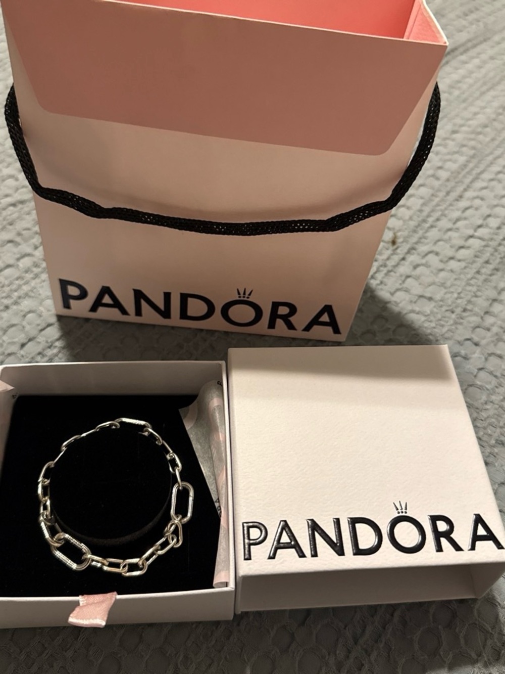 Pandora Silver Chain Link Bracelet with Box